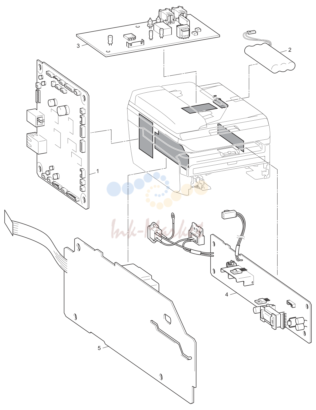 9. 1 LT0289001 1 MAIN PCB ASSY, DCP7030/DCP7032 EXCEPT FOR CHN B53K942