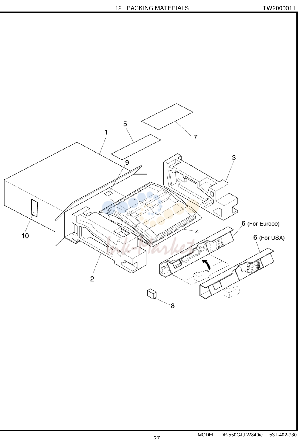 12. 12 . PACKING MATERIALS TW2000011