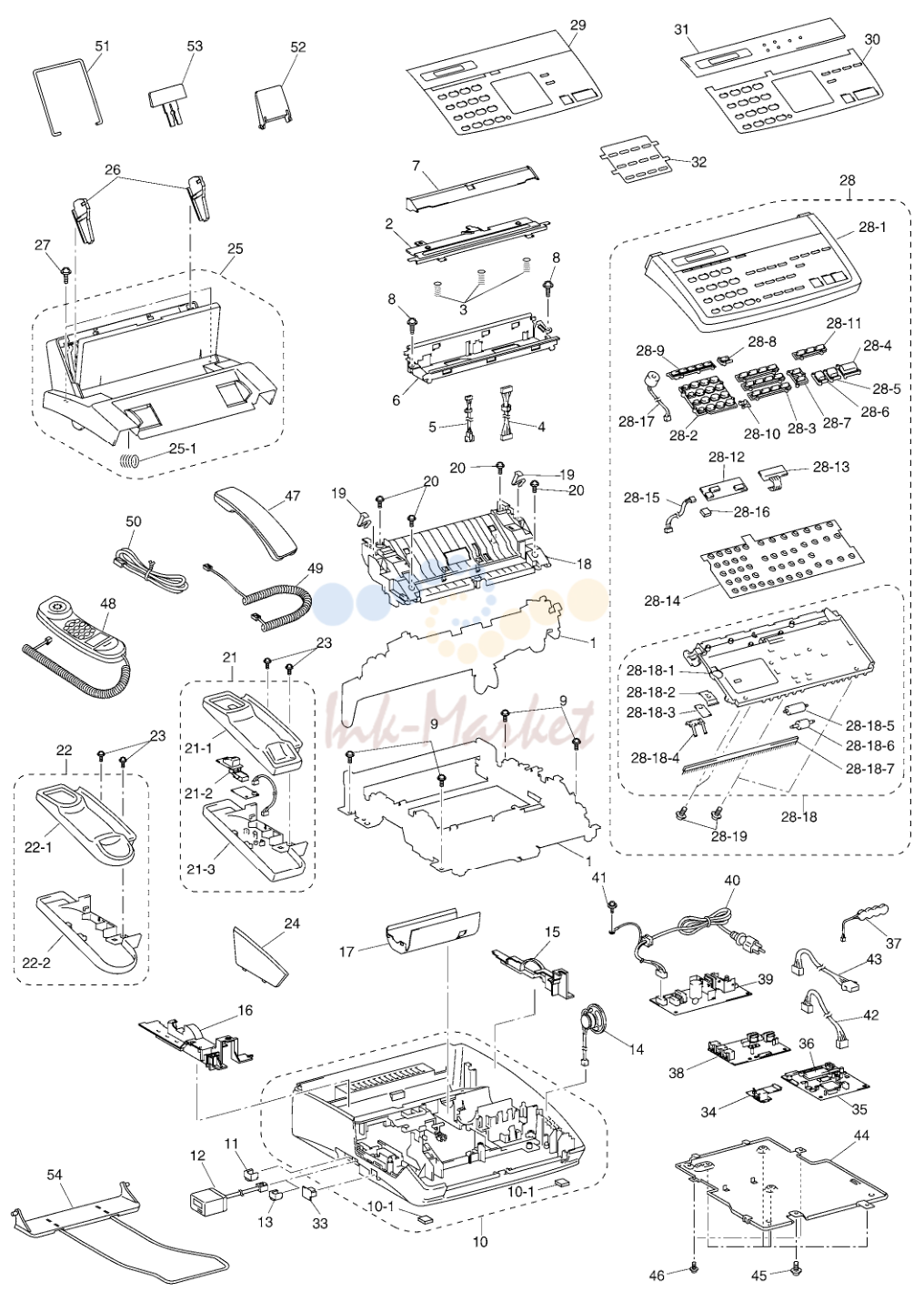 1. 1 PLATEN FRAME & MAIN FRAME ATTACHMENT