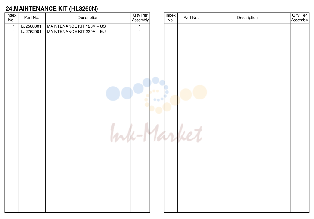 4. MAINTENANCE KIT (HL3260N)
