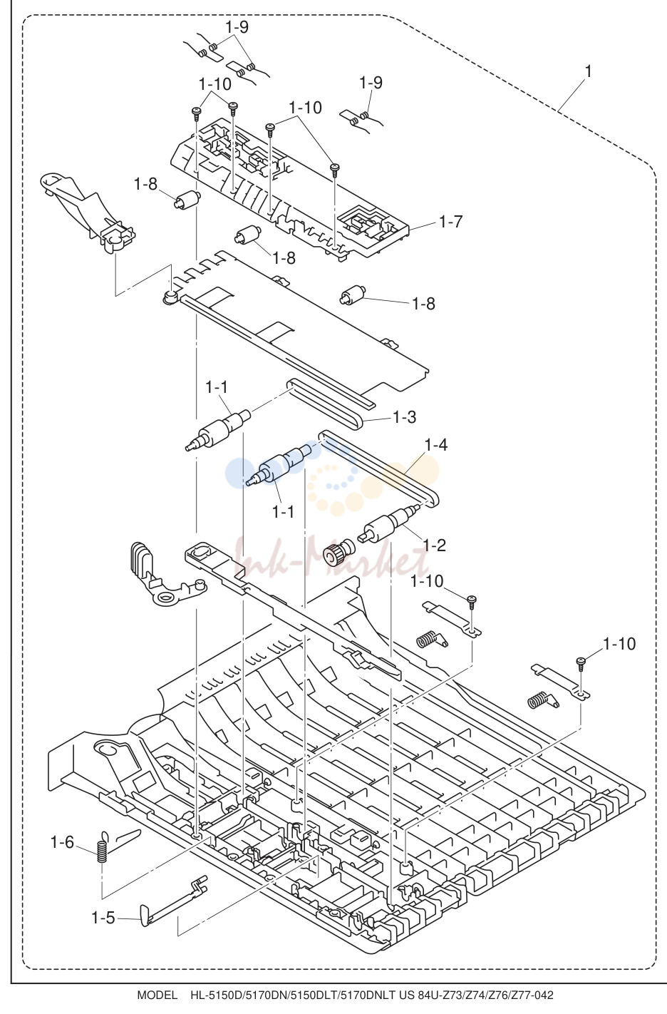 5. MODEL HL-5150D/5170DN/5150DLT/5170DNLT US 84U-Z73/Z74/Z76/Z77-042