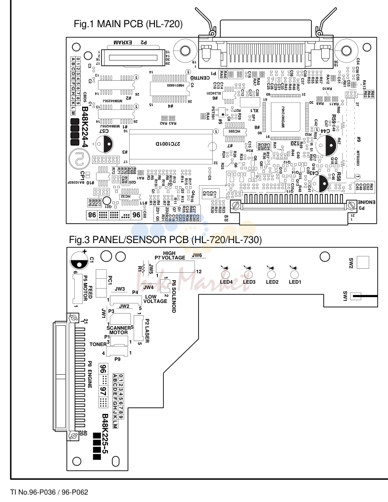 1. MAIN PCB (HL-720) Fig.2 MAIN PCB (HL-730)