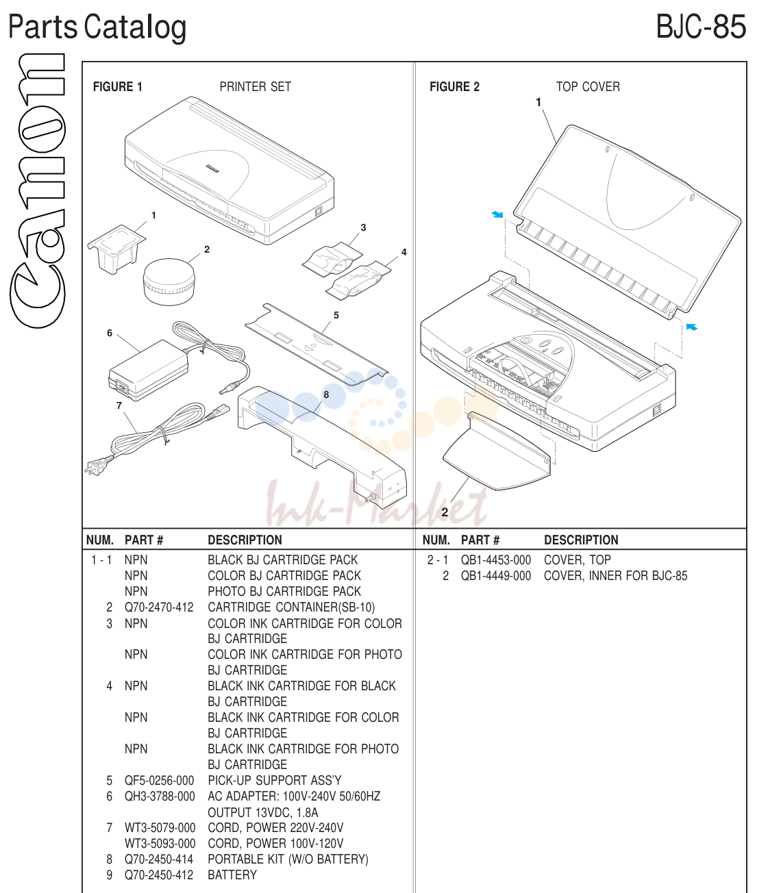 1. Parts Catalog BJC-85