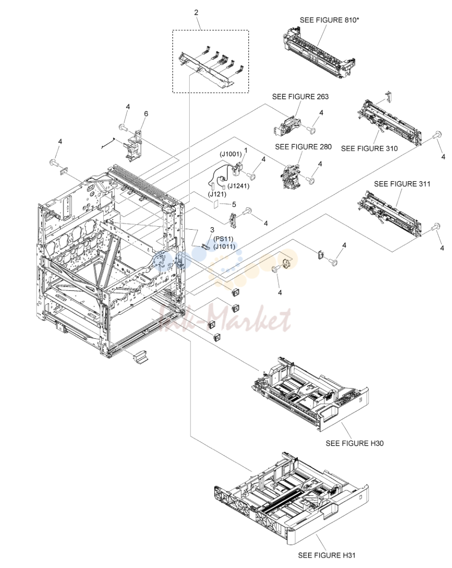 8. Figure 104B INTERNAL COMPONENTS 4