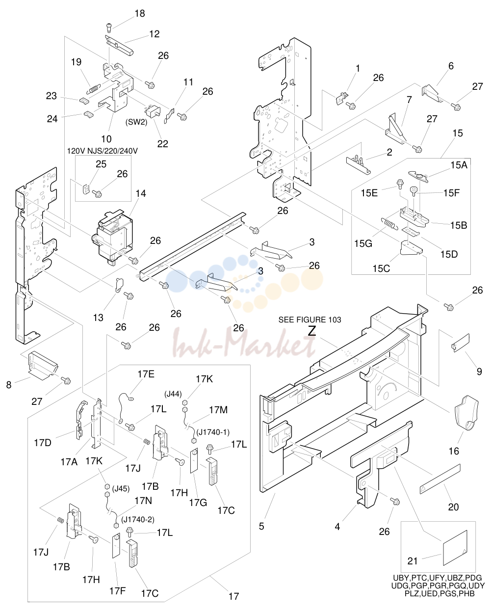 2. FIGURE 101 MACHINE FRONT PLATE