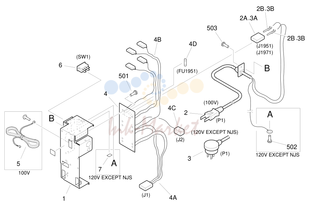 6. POWER CORD TERMINAL ASSEMBLY