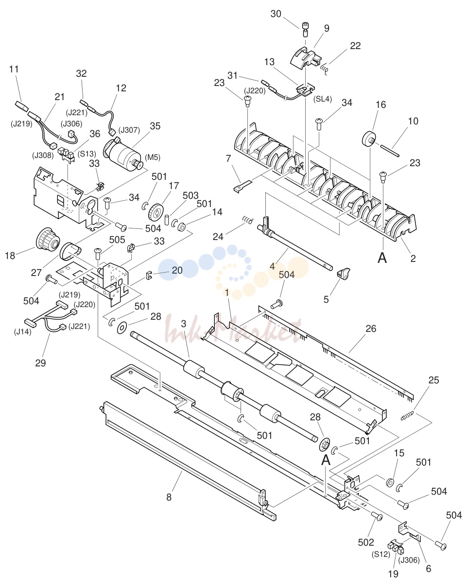 6. RIGHT PAPER DELIVERY ASSEMBLY