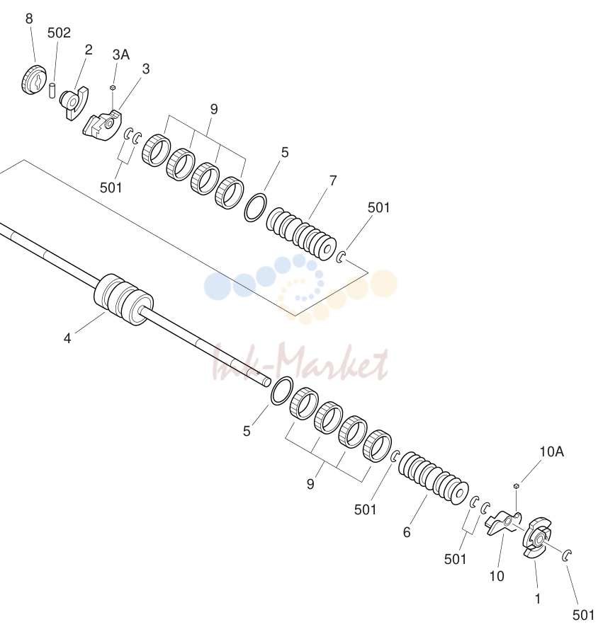 10. SEPARATION ROLLER ASSEMBLY