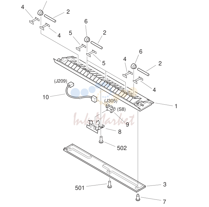 8. LOWER PAPER GUIDE ASSEMBLY