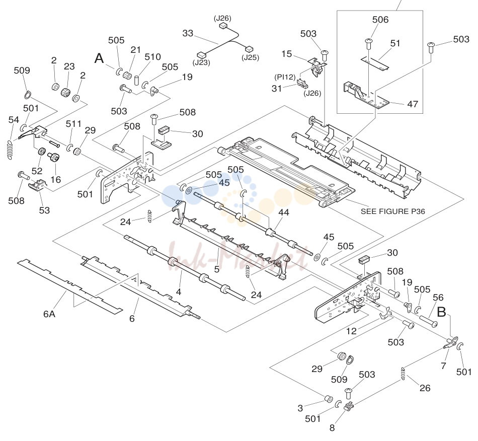 6. PAPER DELIVERY ASSEMBLY (1/2)