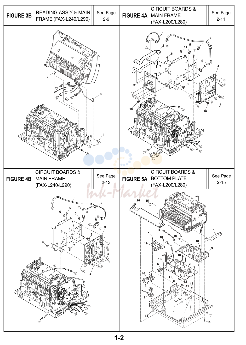 1. FAX-L200/L240/L280/L290 1.ILLUSTRATION INDEX