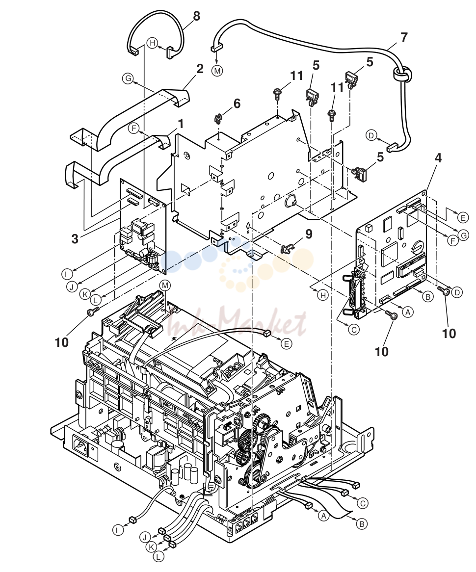 4. FAX-L200/L240/L280/L290 2.PARTS LAYOUT & PARTS LIST