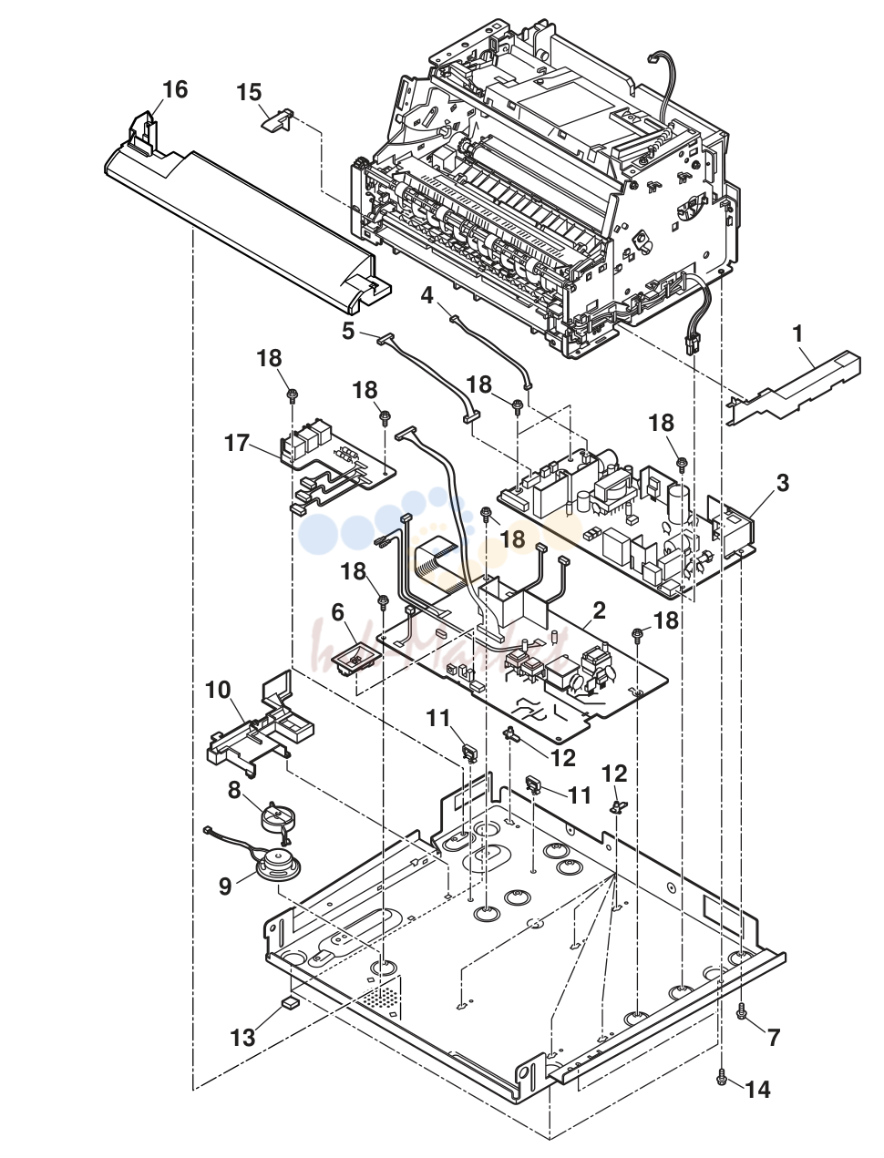 6. FAX-L200/L240/L280/L290 2.PARTS LAYOUT & PARTS LIST