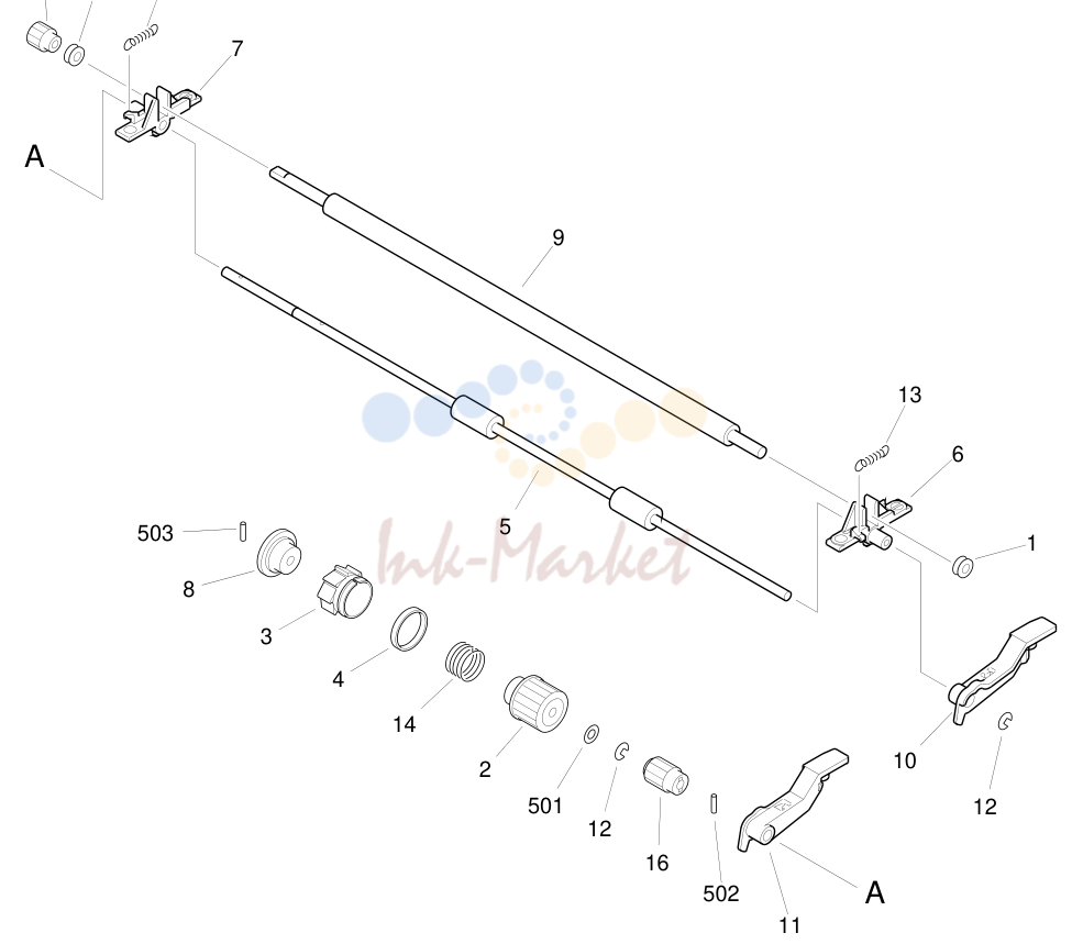 8. FIGURE 320 REGISTRATION ROLLER ASSEMBLY