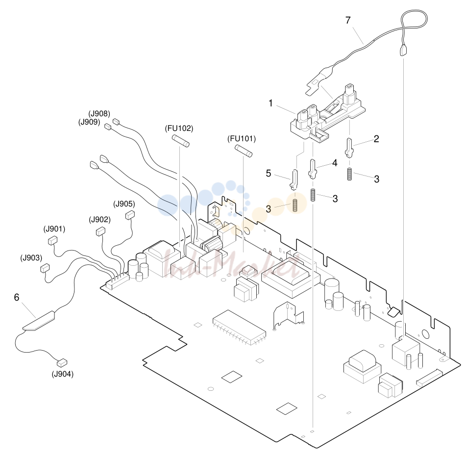 10. FIGURE 910 DC CONT. / DC POWER SUPPLY PCB ASSEMBLY