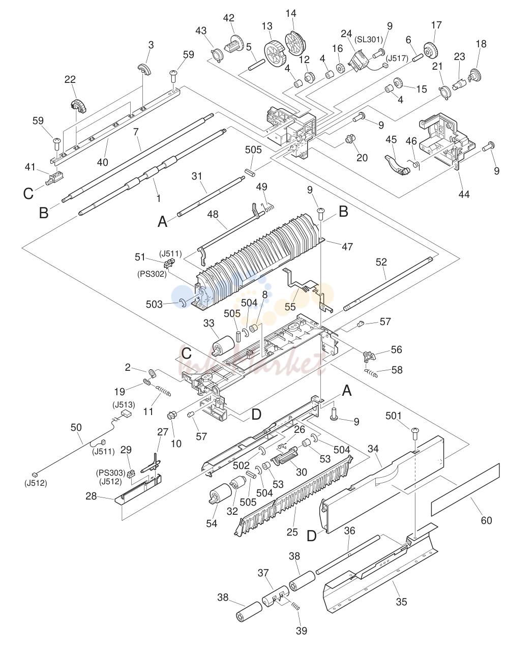11. PAPER PICK-UP ASSEMBLY