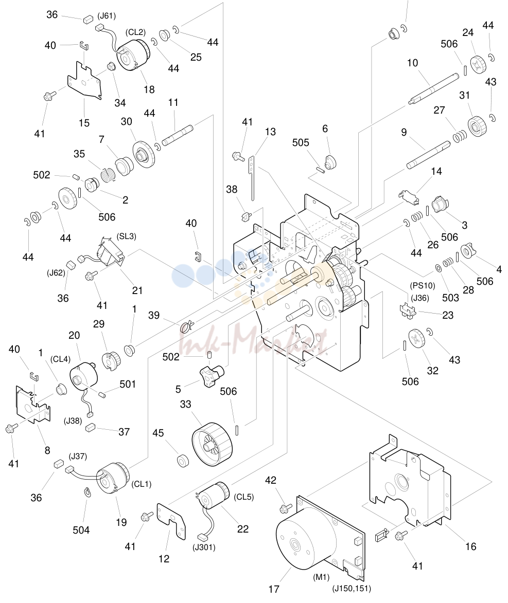 10. FIGURE 250 MAIN DRIVE ASSEMBLY