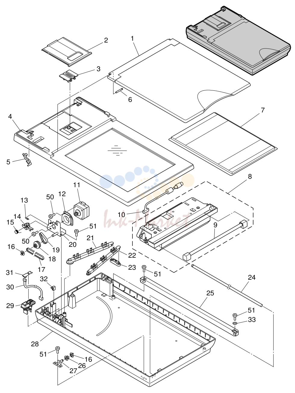 FLATBED SCANNER узел (OPTION)