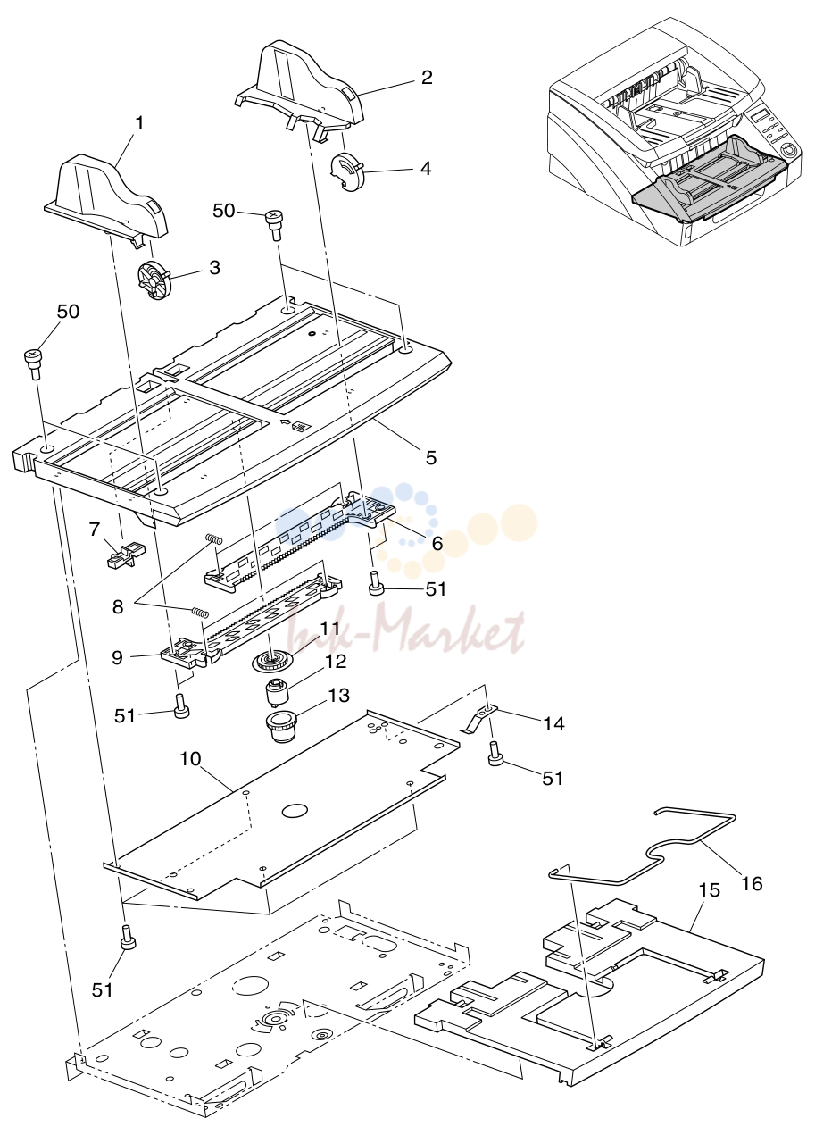 PICKUP TRAY в сборе