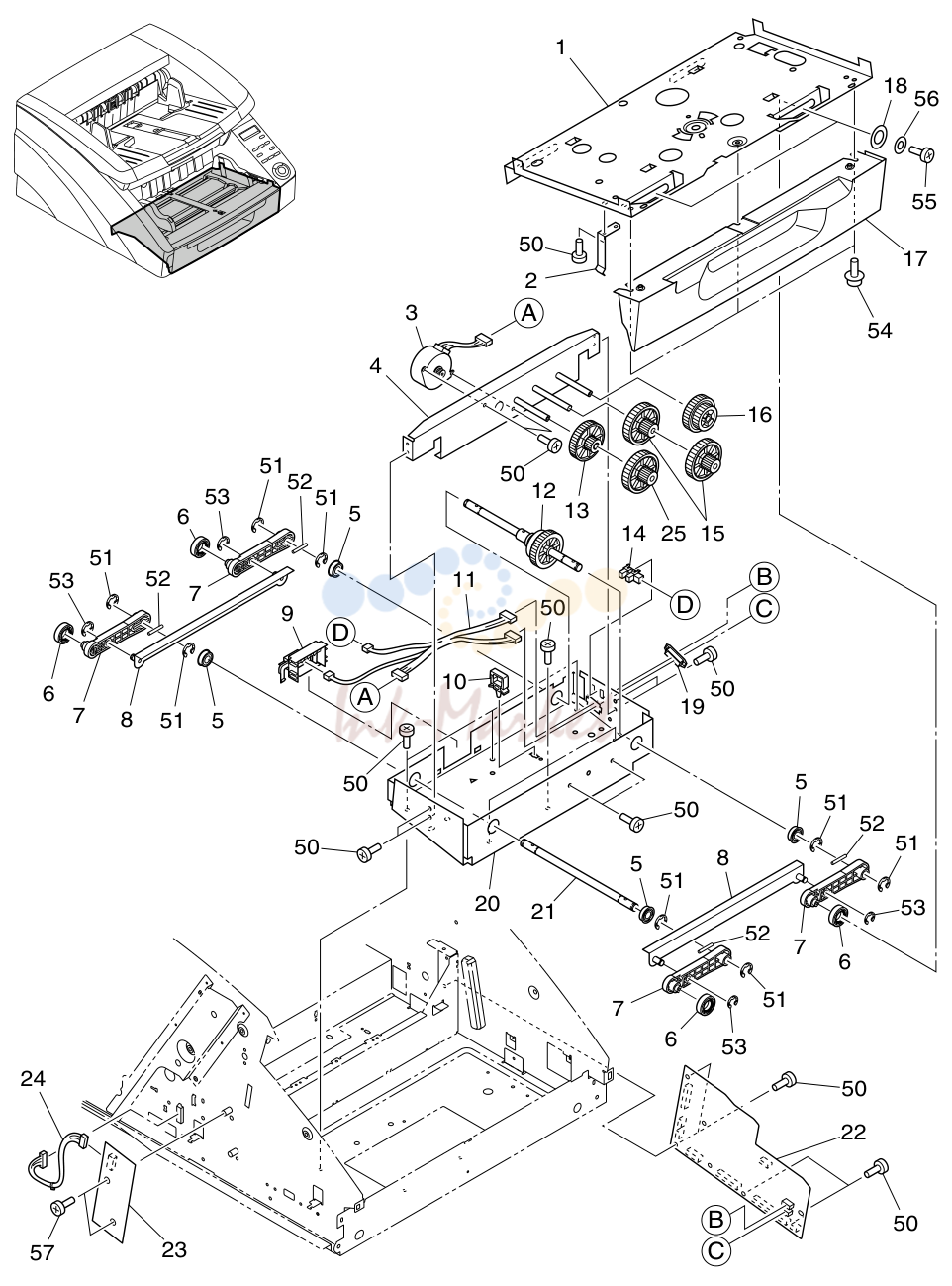 PICKUP TRAY DRIVE в сборе
