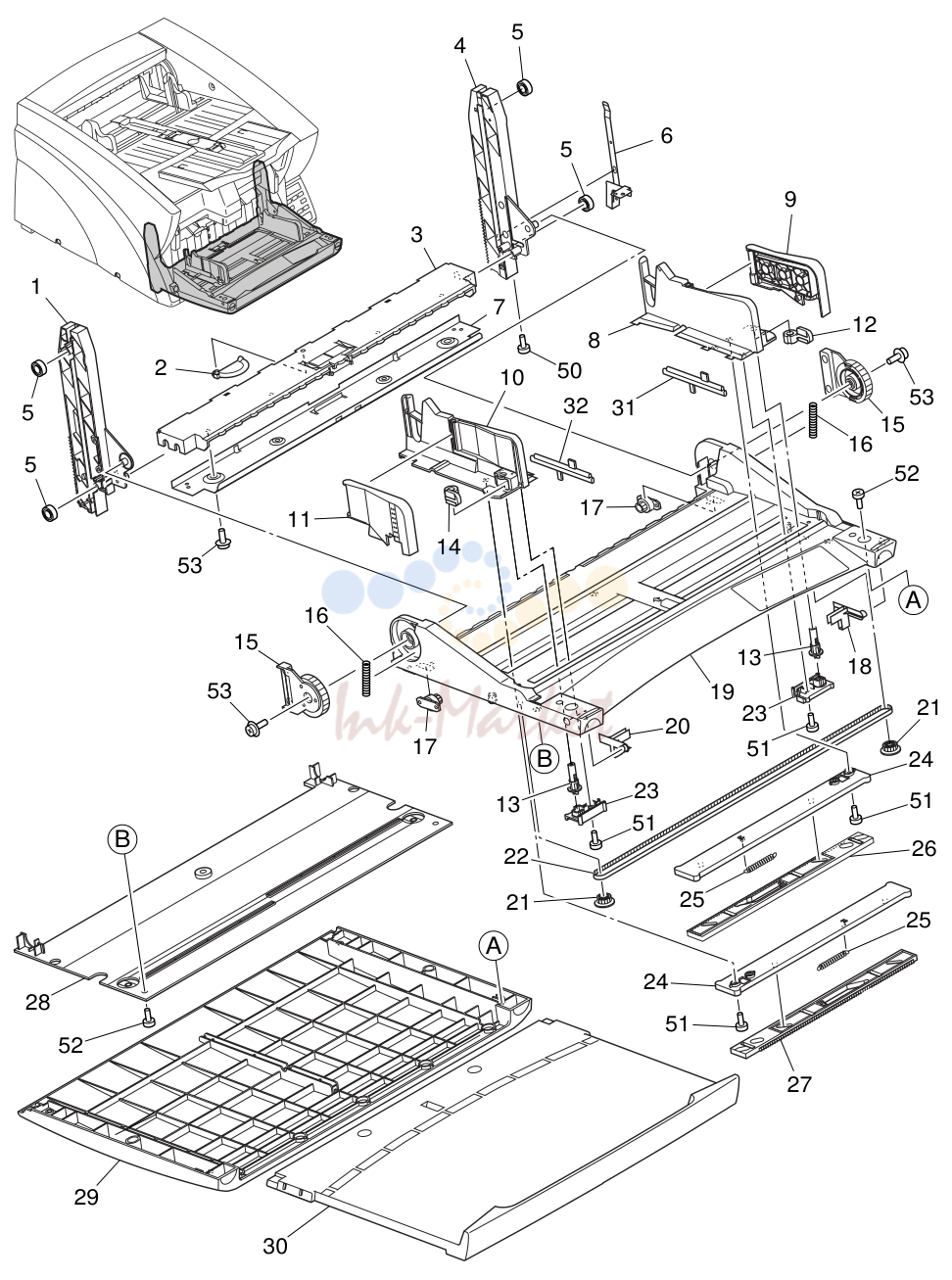 PICKUP TRAY в сборе