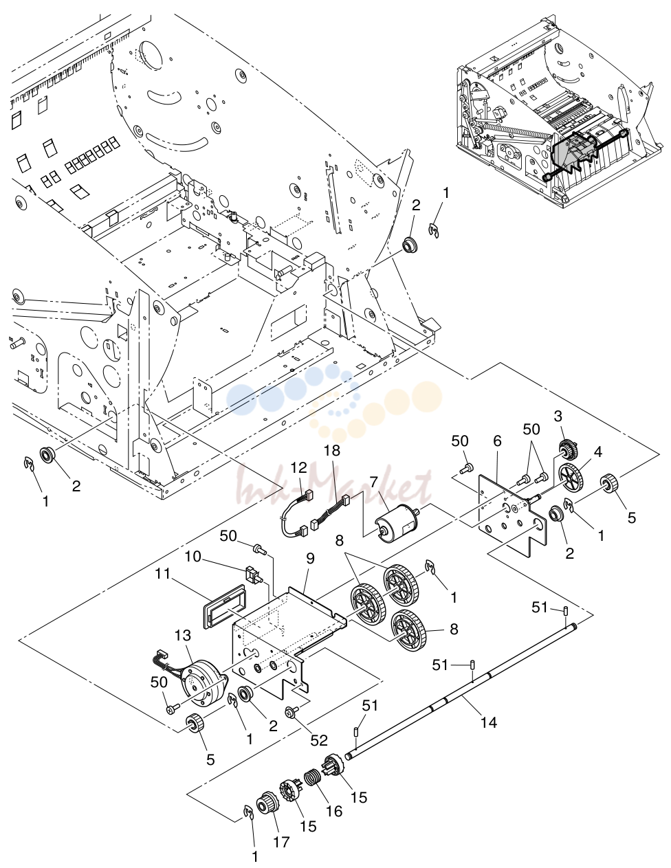 PICKUP TRAY DRIVE узел