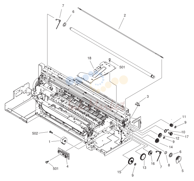 LINEAR SCALE & LIFT DRIVE узел