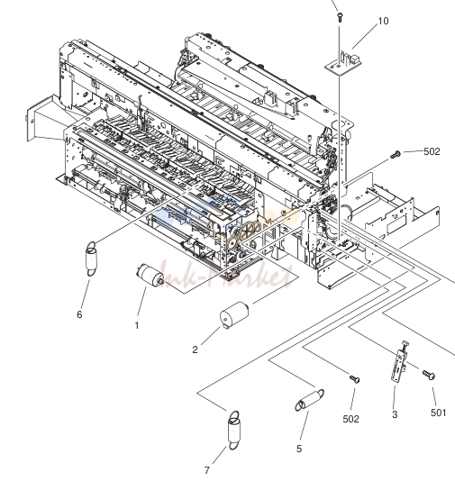 CARRIAGE & FEED MOTOR узел