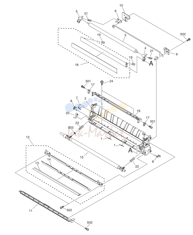PAPER FEEDER FRAME в сборе