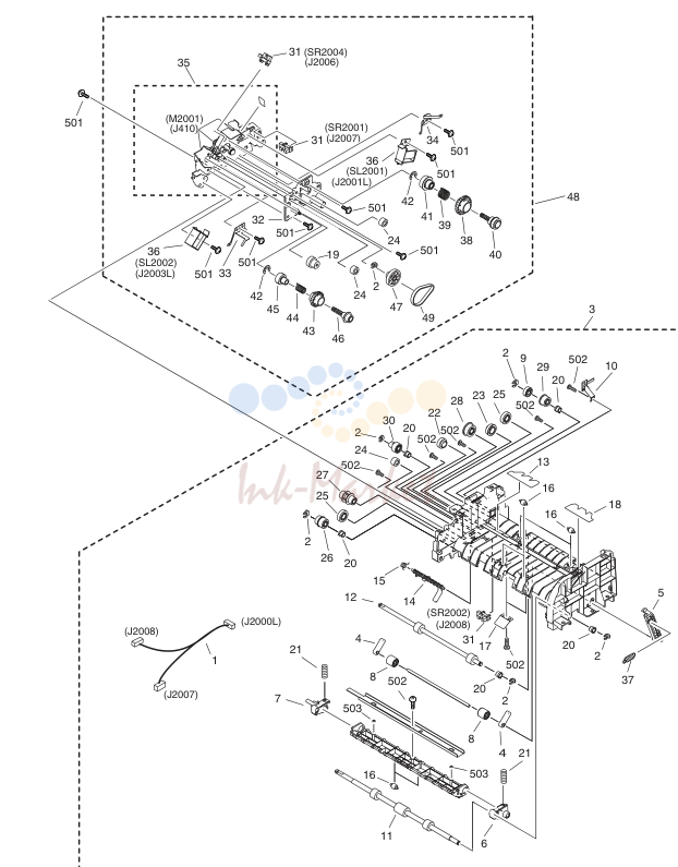 11. NPN RF PAPER FEED ASSEMBLY iR1022F/ iR1022i/