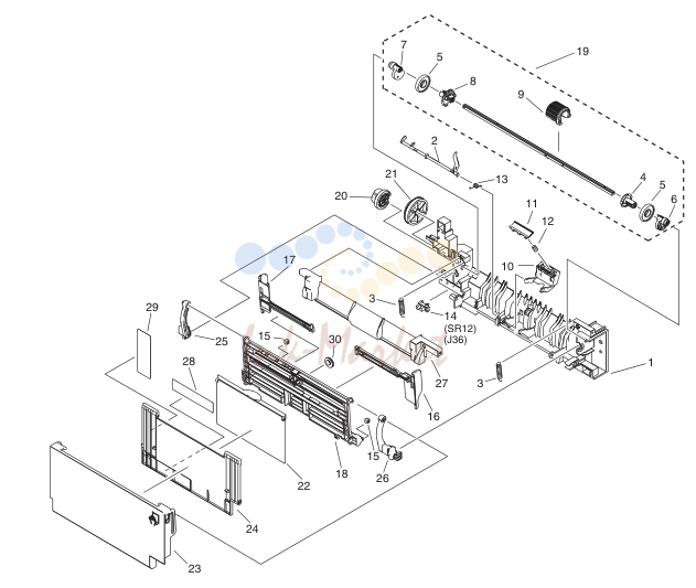 17. NPN RF MULTI PAPER PICK-UP TRAY ASS'Y