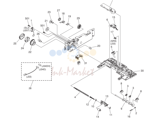 16. NPN RF PAPER PICK-UP ASSEMBLY