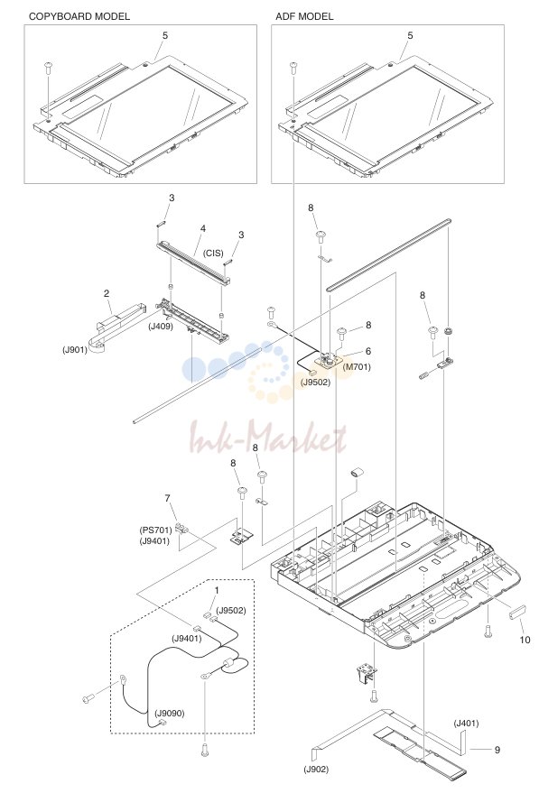12. FM4-8841-000 1 READER ASSEMBLY ADF model