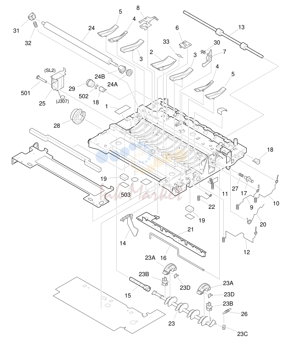 13. FIGURE 330 PAPER FEEDER ASSEMBLY