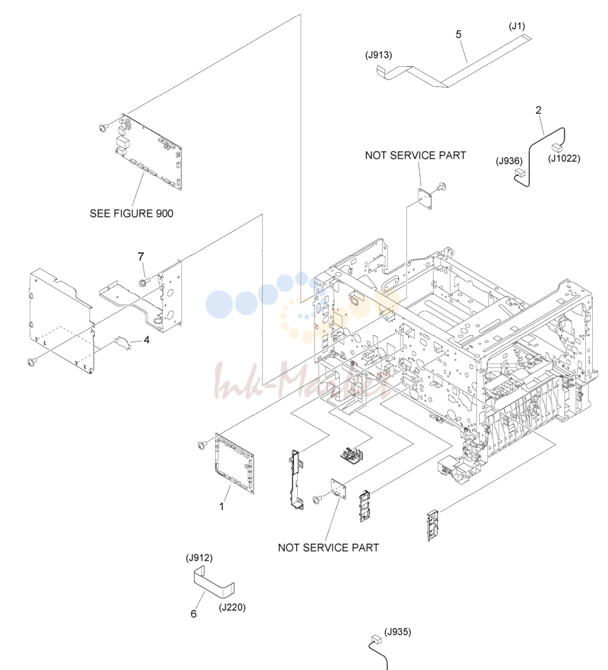 14. Figure 106A INTERNAL COMPONENTS 6 (EXCEPT FAX MODEL)