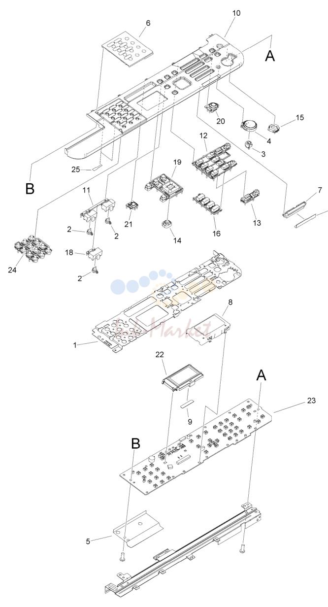 18. Figure 130I CONTROL PANEL ASSEMBLY (IR1435i EUR)