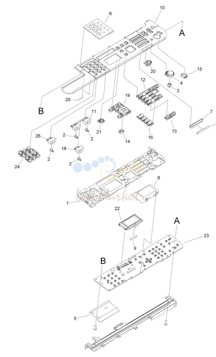 20. Figure 130O CONTROL PANEL ASSEMBLY (IR1435iF EUR)