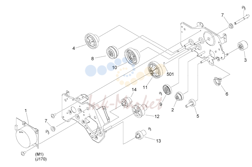 21. Figure 250 MAIN DRIVE ASSEMBLY