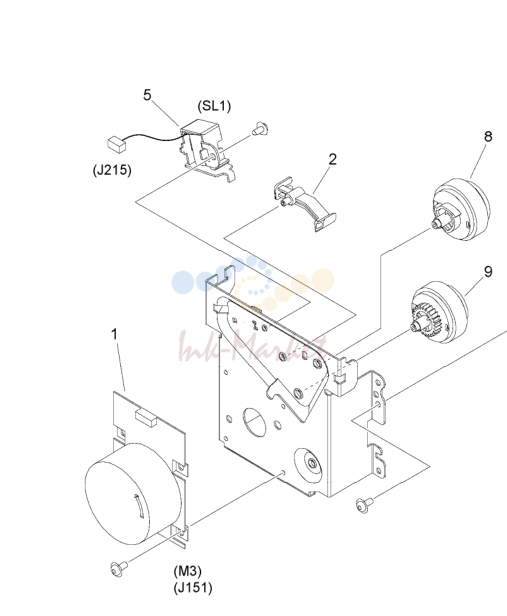 22. Figure 280 FIXING DRIVE ASSEMBLY