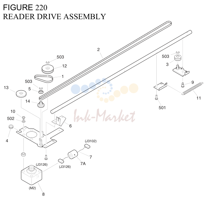 11. FG6-7933-000 1 READER DRIVE ASSEMBLY