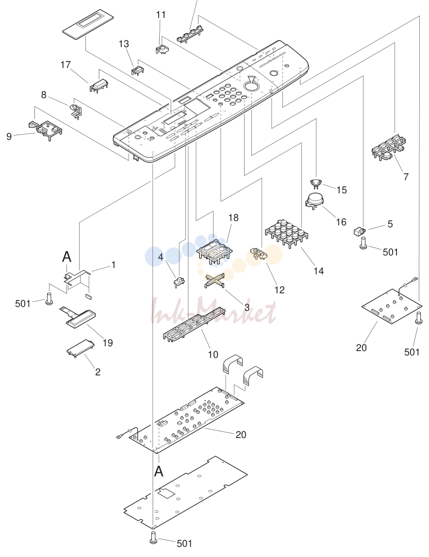 7. CONTROL PANEL ASSEMBLY(iR1600/2000)