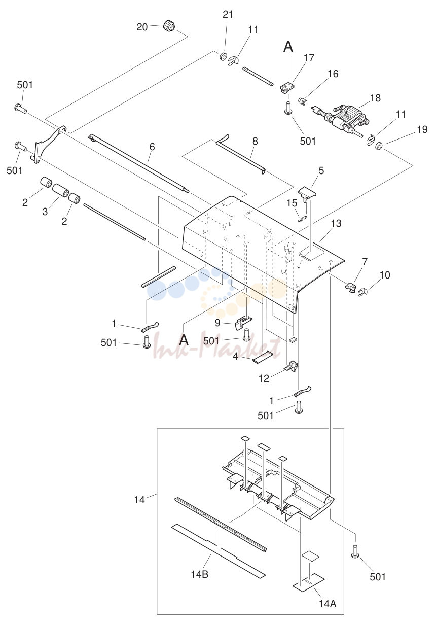 10. OPEN/CLOSE PANEL ASSEMBLY (iR1610F/2010F)