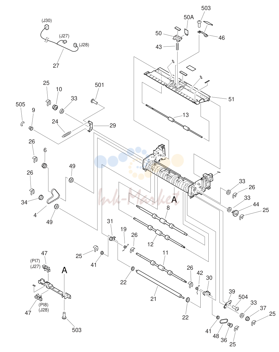 11. ADF PAPER FEEDER ASSEMBLY(iR1610F/2010F) (1/2)