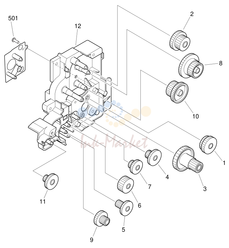 12. PRINTER DRIVE ASSEMBLY