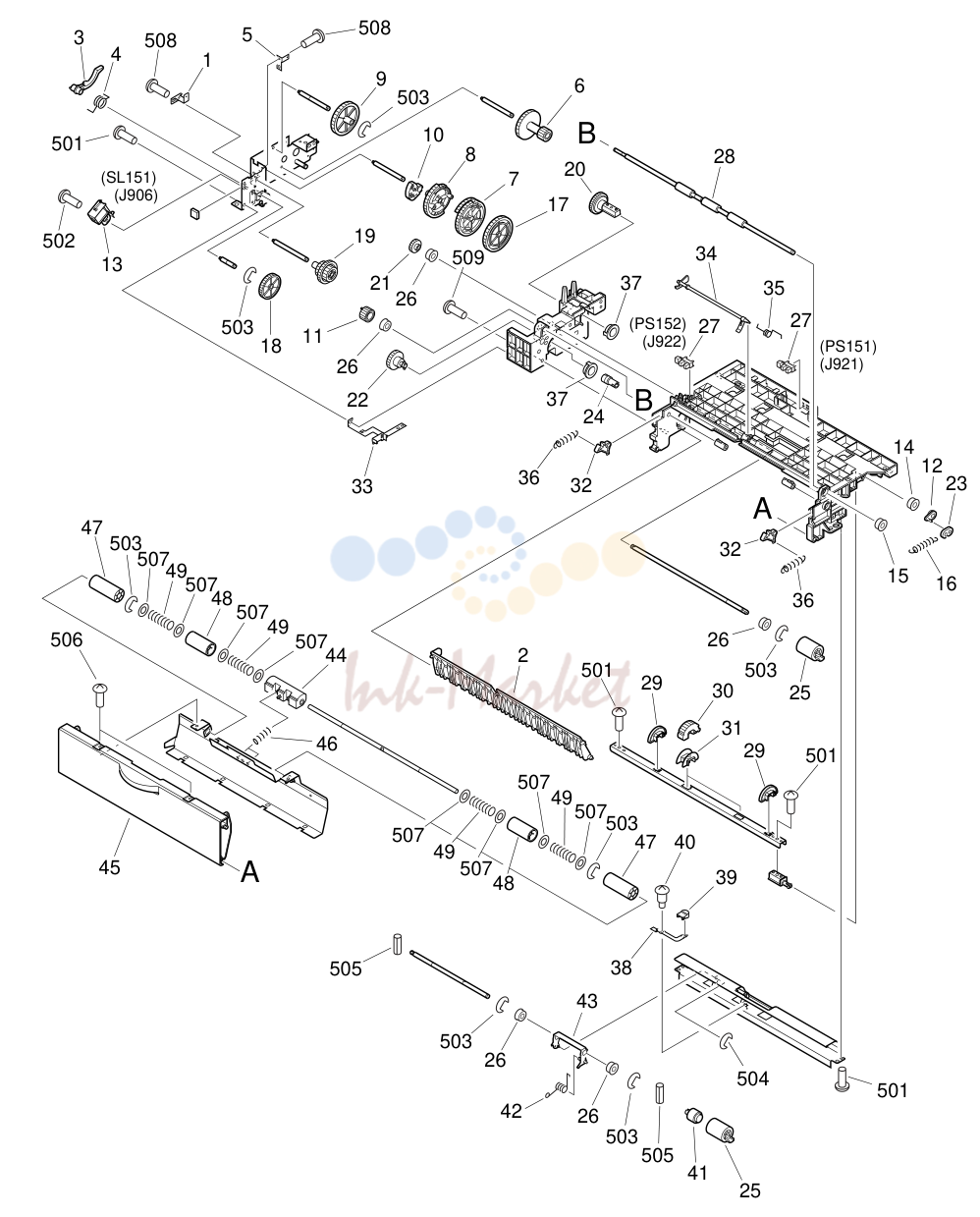 15. PAPER PICK-UP ASSEMBLY