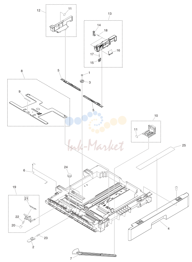12. FM1-B366-000 1 CASSETTE ASSEMBLY EXCEPT QRS, SEE NOTE