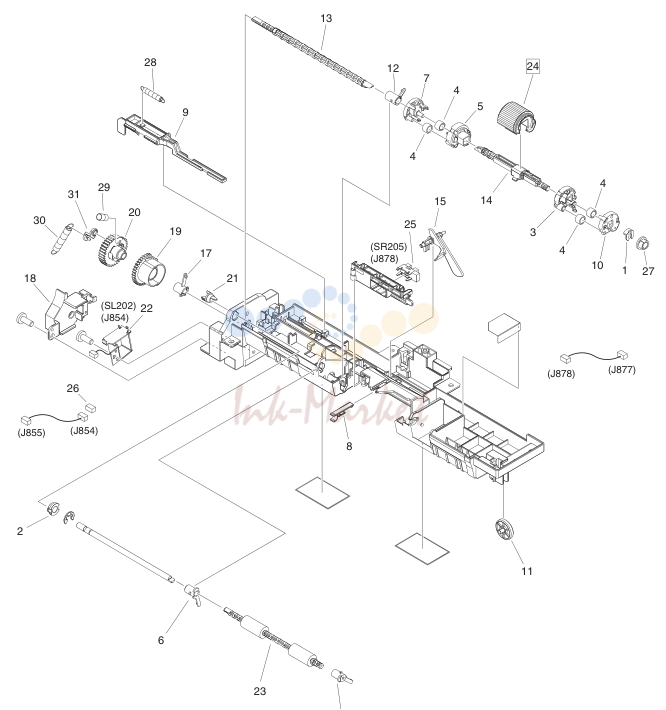 14. FM1-B350-000 1 PAPER PICK-UP ASSEMBLY