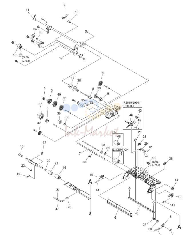 16. FM3-3647-000 1 PAPER PICK-UP ASSEMBLY