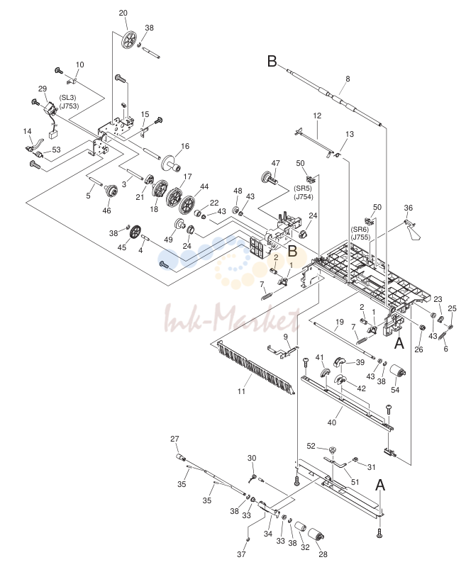 15. FM2-4596-000 1 PAPER PICK-UP ASSEMBLY 2 CASSETTE UNIT model