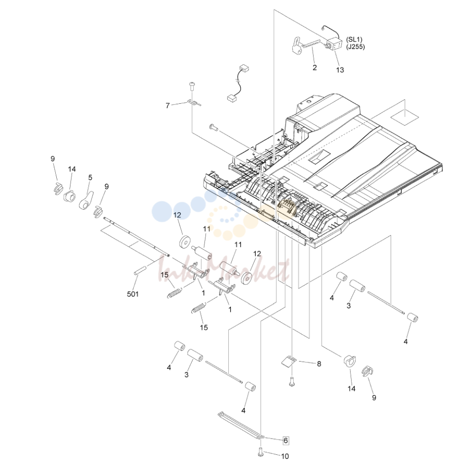 24. Figure B11 BASE ASSEMBLY (ADF model)